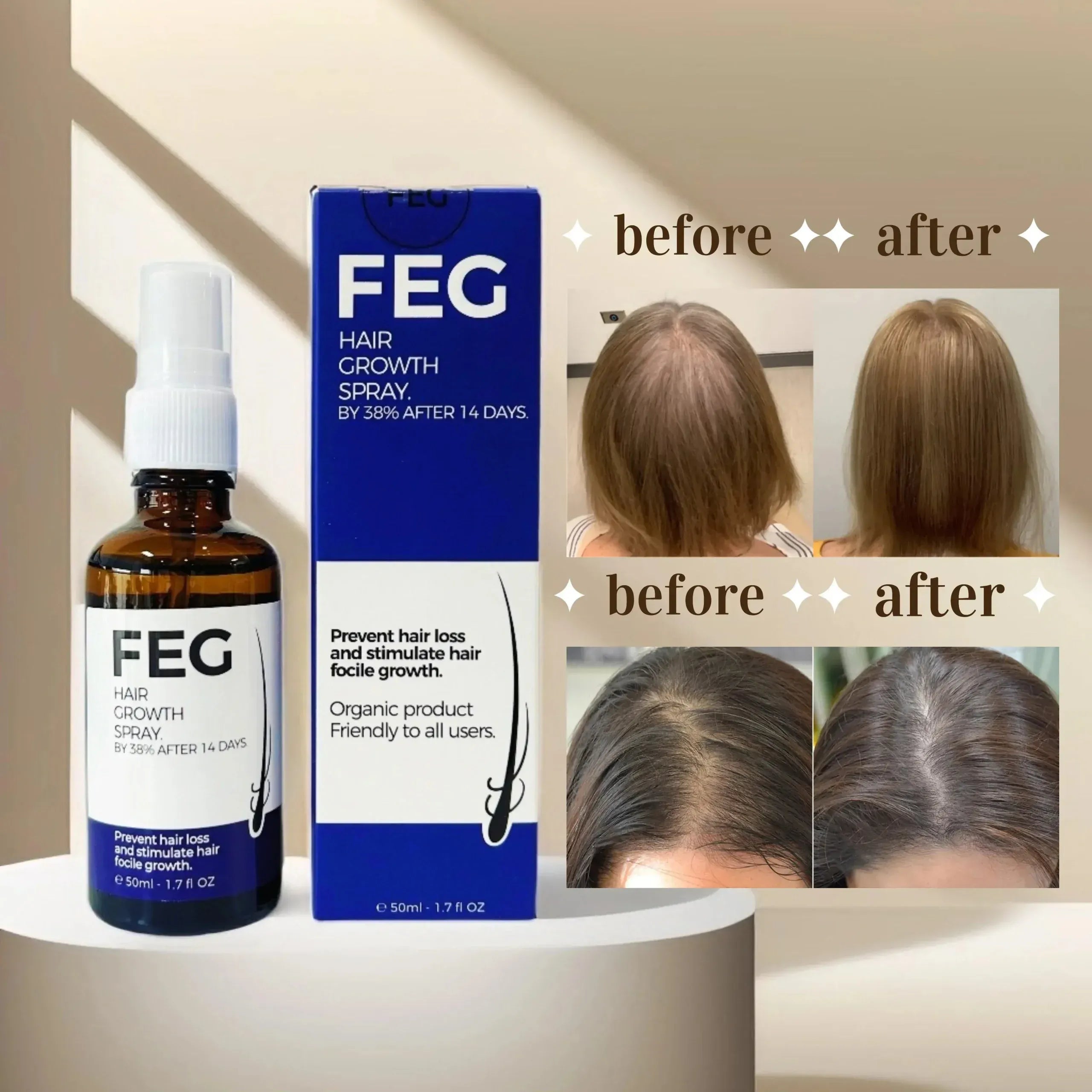 FEG PLUS Hair & Beard Regrowth Spray